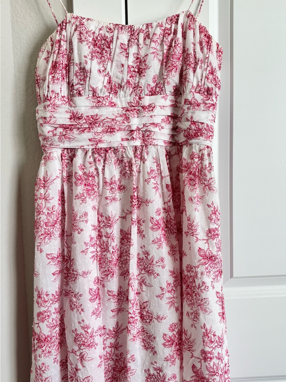Jessica Howard White Dress with Pink Floral Print